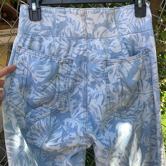 Mumu Blue Berkeley Bells Palm Leaf Print Pants - Picture 5 of 16